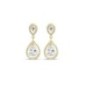 14K Gold Plated Xuping Teardrop Zircon Stud Drop Earrings