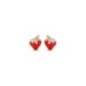 18K Gold Plated 12 MM Red Enamel Strawberry Stud Earrings Xuping