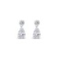 Platinum Plated Xuping Pear-Cut Zircon Drop Earrings